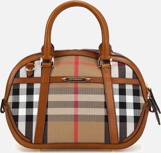 Burberry Womens Small Orchard Bowling Bag - Check - Size: UNI