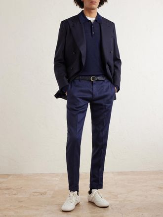 Paul Smith Slim-Fit Straight-Leg Stretch Linen and Wool-Blend Trousers