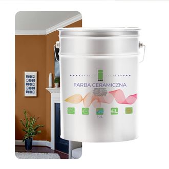 OEM Pintura Cer&aacute;mica Para Paredes, Lavable, Marr&oacute;n, Beige, 10 L, Resistente A Las Manchas