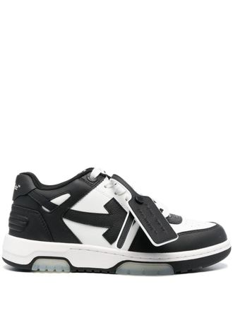 Off-white Scarpe da ginnastica in pelle bianco sporco fuori ufficio