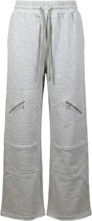 Off-white Wide Broeken - Dames - Wijde Broeken - Grijs - S - Leer - Broeken