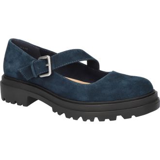 Bella Vita Britt Mary Jane Loafer in Navy Kidsuede Leather at Nordstrom Rack, Size 10