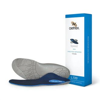 Aetrex Mens Speed Posted Orthotics Insole In Navy/grey
