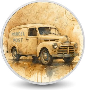 OEM Moneda De Plata Fina De 1 Oz Con Env&iacute;o Atemporal De Paquetes Postales En Movimiento