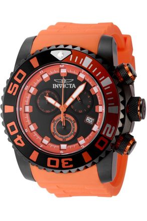 Invicta Sea Hunter 48986 Heren Horloge - Quartz Uurwerk - Roestvrij Staal met zwarte Wijzerplaat - 52mm