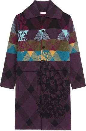 Dries Van Noten patchwork wollen vest