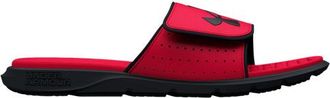 Under Armour Boys Ignite VII Slides - Boys Grade School Shoes Black/Black/Red Size 4.0