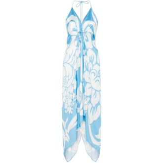 Etro Stylish Beachwear Maxi Dress Cover-Up - female - Etro - Summer Dresses - Blue - L - Dresses