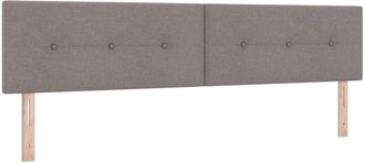 vidaXL Headboard Height Adjustable with Headboard Taupe 200 cm Fabric Vidaxl