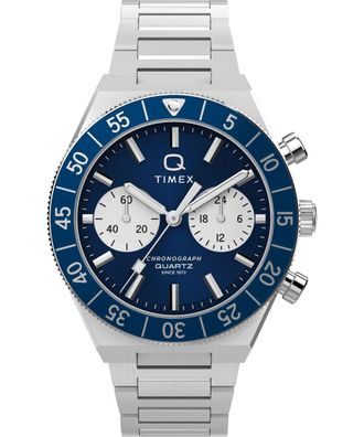 Timex Q Timex Continental Heren Horloge Zilverkleurig TW2Y55900