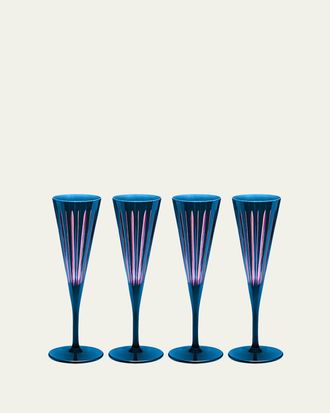 L'OBJET Prism 6 oz. Champagne Flutes, Set of 4