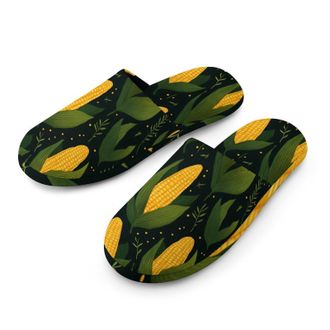 Generic Corn Mens Cozy Memory Foam Slippers Warm Cotton House Shoes Comfy Slipper for Indoor Outdoor