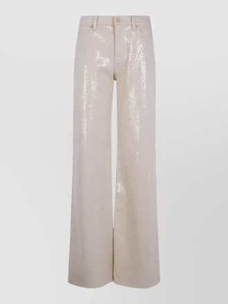 7 For All Mankind lotta wide leg sequin detail jeans