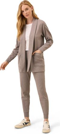 Pact Organic Cotton Airplane Wrap Cardigan in Deep Taupe Heather at Nordstrom, Size Xx-Large