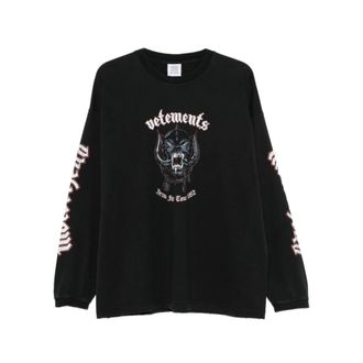 VETEMENTS Tops, Heren, Zwart, L, Katoen, X Motorhead Longsleeve