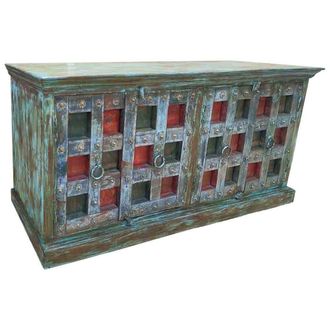 Wanderlust Deco Aparador de madera artesanal 217x51x98h cm