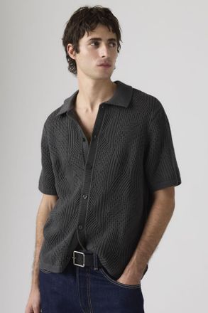 Levi's Camisa Sweater Camp Lightweight - Hombre - 2XL - Negro / Dark Phantom