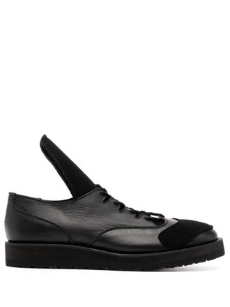 Yohji Yamamoto Leren Derby schoenen - Zwart