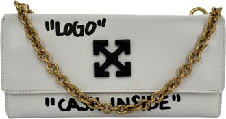 Off-white Jitney 0.5 Chain Purse in White Leather