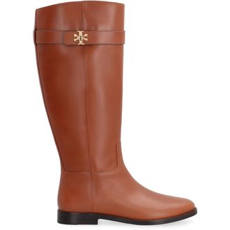 Tory Burch T Lock Rijlaarzen - Dames - Schoenen - Bruin - Maat: 36 EU Leer