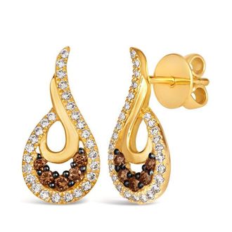 Le Vian Ladies Chocolate Diamonds Earrings set in 14K Honey Gold