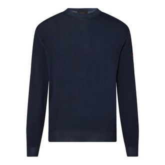 Peuterey Round-neck Knitwear, male, Blue, Size: 2XL Round-neck Knitwear