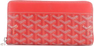 Goyard Matignon Zip Wallet Coated Canvas with Leather