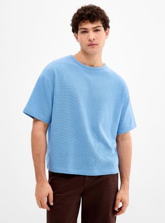 Le 31 Mens Crepe knit T-shirt Oversized fit