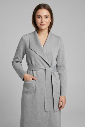 Vila Kurzmantel VILA VIJUICE COAT - NOOS, Damen, Gr. XXL, light grau melange, Web, Obermaterial: 80% Polyester, 10% Polyacryl, 10% Viskose, unifarben, regu