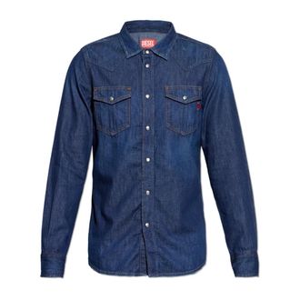 Diesel D-Vega Denim Shirt - Heren - Spijkeroverhemden - Blauw - L - Denim - Overhemden