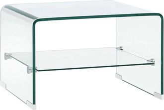vidaXL Tavolino da Salotto Trasparente 50x45x33 cm in Vetro Temperato - Vidaxl