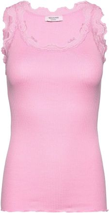 Rosemunde Tanktop ROSEMUNDE Babette Silk Top, Damen, Gr. XL, pink, Feinripp, Obermaterial: 70% Seide, 30% Baumwolle, k&ouml;rpernah h&uuml;ftlang, tiefer Rundhals, Tops T
