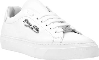 Philipp Plein Nappa Leather Lo-Top Sneakers Signature - unisex - Sneakers - Wit - 37 EU - Leer - Schoenen