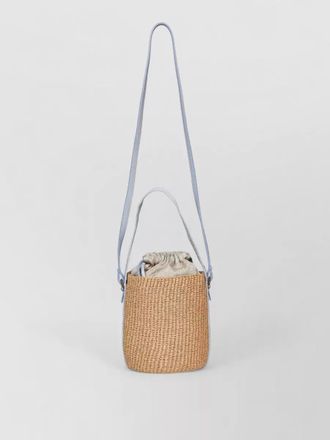 Chlo&eacute; small basket bag leather shoulder strap