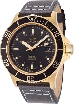 Glycine Combat Sub Automatic Charcoal Dial Mens Watch GL0424