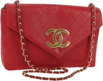 Chanel Pre-owned Vintage Schoudertas - Dames - Vintage Schoudertas - Rood - ONE Size - Leer - Vintage
