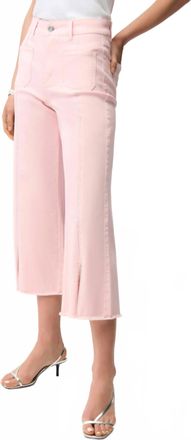 Joseph Ribkoff Claudia Culotte Jeans With Embellished Front Seam In Petal Pink