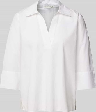Tom Tailor Regular Fit Tunika mit Kimono&auml;rmeln aus Lyocell-Baumwoll-Mix in Weiss, Gr&ouml;&szlig;e 38