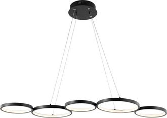 Jonathan Y Designs Jonathan Y Roman 40In 5-Light Bohemian Iron Linear Integrated Led Pendant