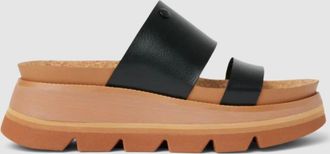 Reef Womens Vista Luxe Siaa Platform Sandals In Black/tan