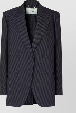 Fendi pinstripe double-breasted wool blazer