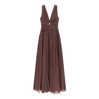 Guess Jurken - Dames - Jurken - Bruin - Maat: L Viscose