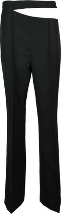 R&oacute;he Wollen Broek - Stijlvolle Broek - Dames - Wijde Broeken - Zwart - L - Wol - Broeken