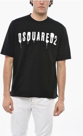 Dsquared2 Crew Neck Cotton T-Shirt with Printed Logo size S
