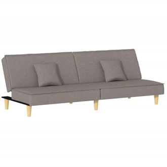 vidaXL Sof&aacute; Cama De Tela Gris Taupe Vidaxl