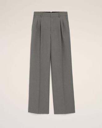 Ami Grey New Wool Low Waist Wide Trousers Grey - 36 - for Men