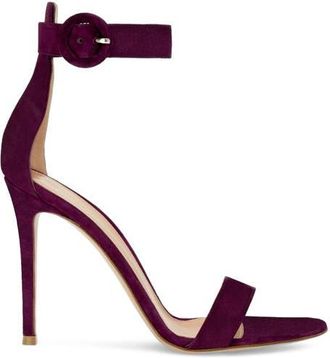 Gianvito Rossi Portofino 105 Sandals in Red-Purple Suede at Nordstrom, Size 40.5