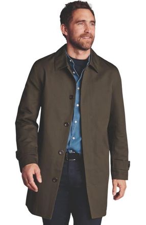 CHARLES TYRWHITT Waterproof Cotton Raincoat in Olive Green at Nordstrom, Size 46