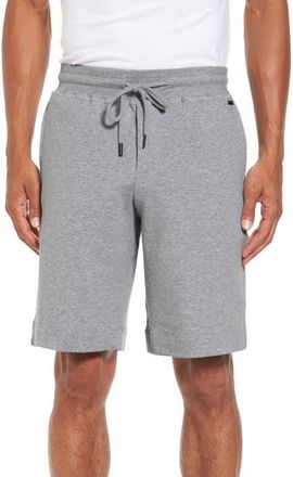 Hanro Living Cotton Drawstring Shorts in Grey Melange at Nordstrom, Size X-Large