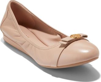 Cole Haan Tova Bow Ballet Flat in Brush Leather at Nordstrom Rack, Size 5.5